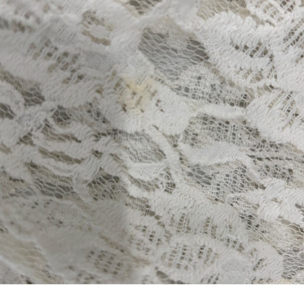Chicos Cream and Beige crochet lace Sleeveless vest Chicos Size 2 (L/12) - Picture 7 of 8